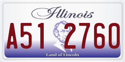 IL license plate A512760