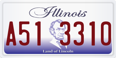 IL license plate A513310
