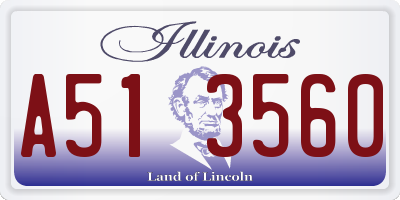 IL license plate A513560