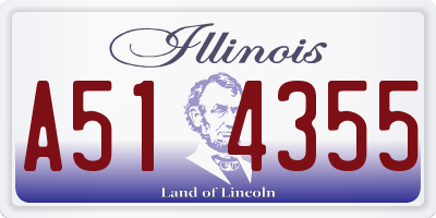 IL license plate A514355