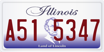 IL license plate A515347