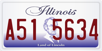 IL license plate A515634