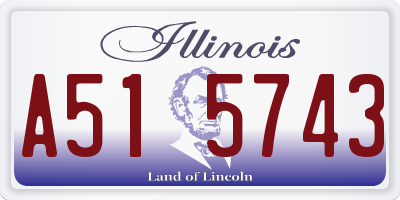 IL license plate A515743