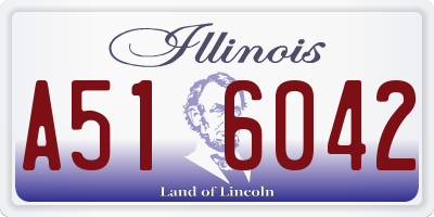 IL license plate A516042