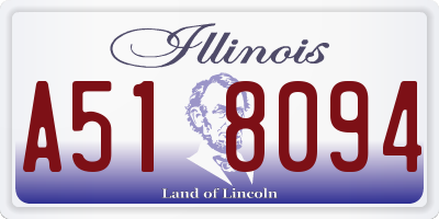 IL license plate A518094