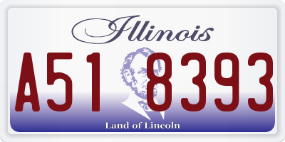 IL license plate A518393
