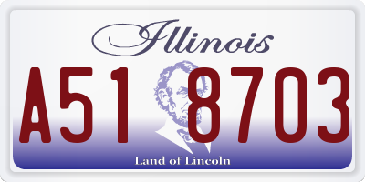 IL license plate A518703