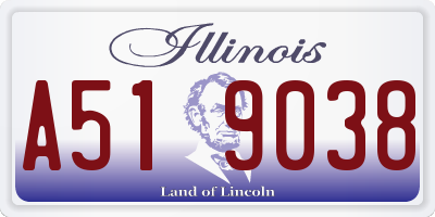 IL license plate A519038