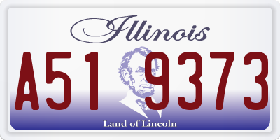 IL license plate A519373