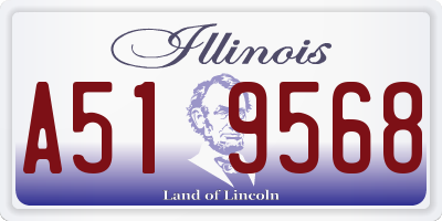 IL license plate A519568