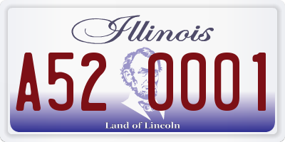 IL license plate A520001
