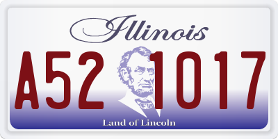 IL license plate A521017