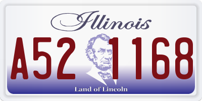 IL license plate A521168