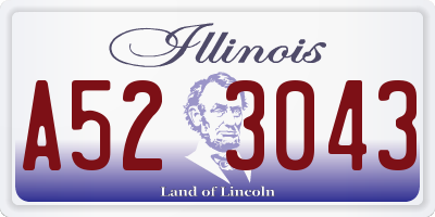 IL license plate A523043