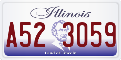 IL license plate A523059