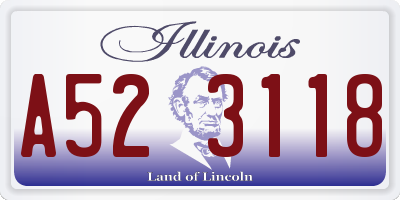 IL license plate A523118