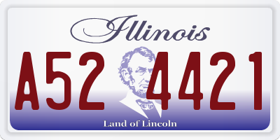 IL license plate A524421