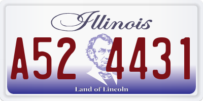 IL license plate A524431