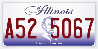 IL license plate A525067