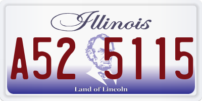 IL license plate A525115