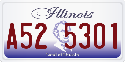 IL license plate A525301