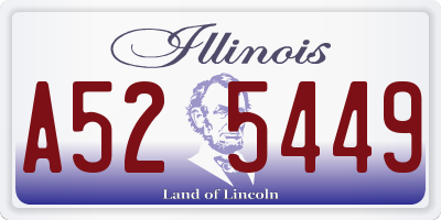 IL license plate A525449