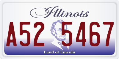 IL license plate A525467