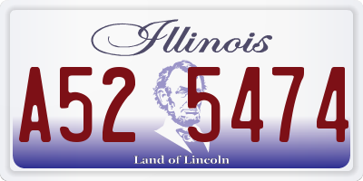 IL license plate A525474
