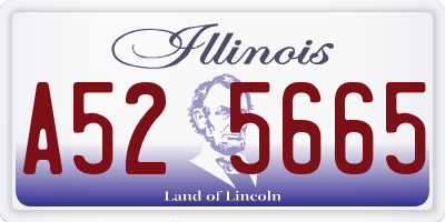 IL license plate A525665