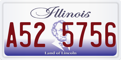 IL license plate A525756