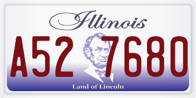 IL license plate A527680