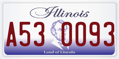 IL license plate A530093