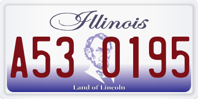 IL license plate A530195