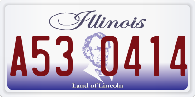 IL license plate A530414