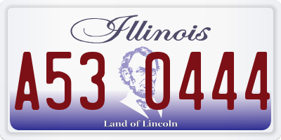 IL license plate A530444