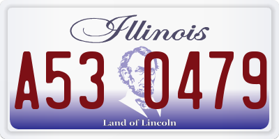 IL license plate A530479