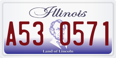 IL license plate A530571