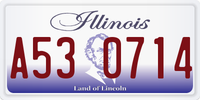 IL license plate A530714