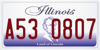 IL license plate A530807