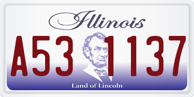 IL license plate A531137