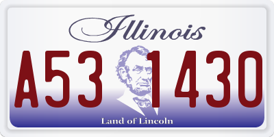 IL license plate A531430