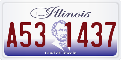 IL license plate A531437