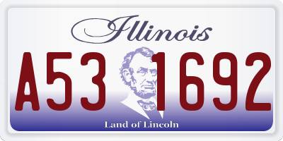 IL license plate A531692