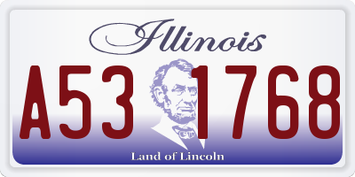 IL license plate A531768