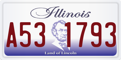 IL license plate A531793