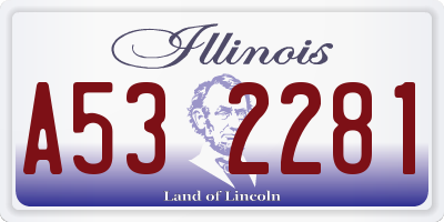 IL license plate A532281
