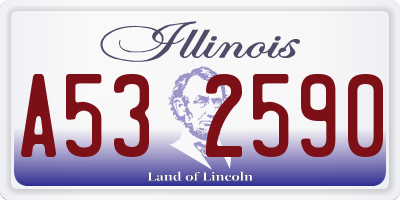 IL license plate A532590