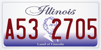IL license plate A532705