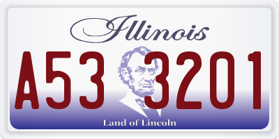 IL license plate A533201