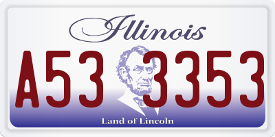 IL license plate A533353